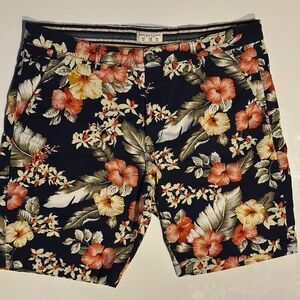 Denim & Flower Ricky Singh Men's Stretch tropical Hawaiian floral Shorts Size 36